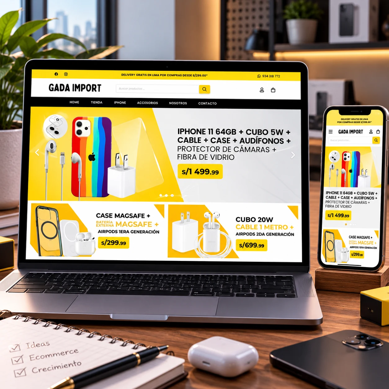 Proyecto GADA Import desarrollado por Plus Digital
