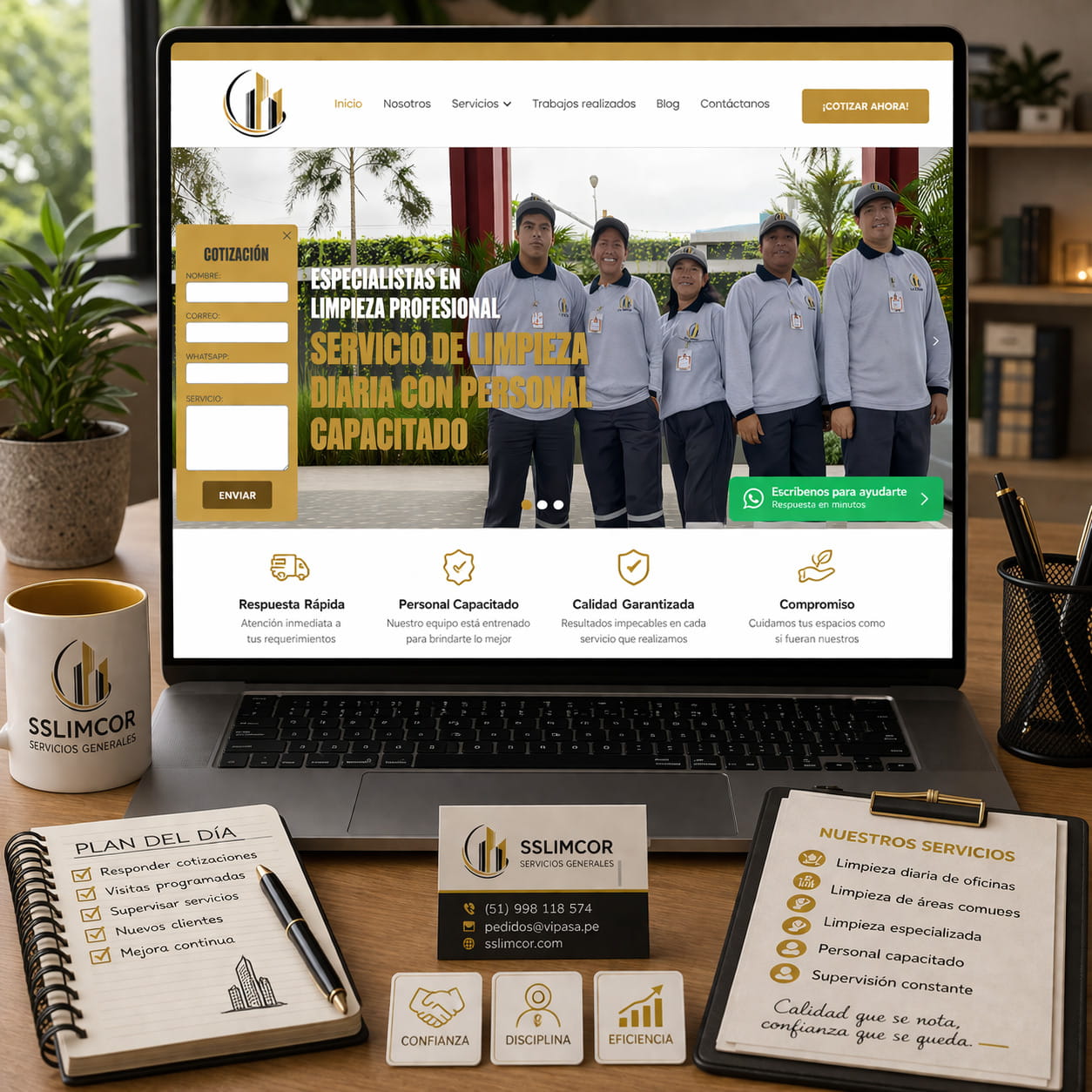 Página web empresarial - S&S Limcor